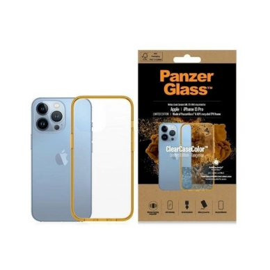 PanzerGlass ClearCase Antibacterial Military Grade Certified Case skirtas iPhone 13 Pro - Transparent Yellow