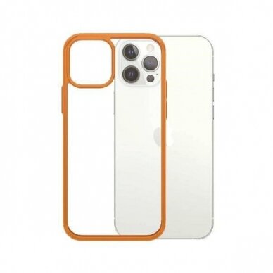 PanzerGlass Dėklas iPhone 12 / 12 Pro - Permatomas orange 1 PanzerGlass Dėklas iPhone 12 / 12 Pro - Permatomas orange 1