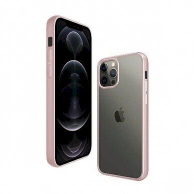 PanzerGlass Dėklas iPhone 12 Pro Max - Permatomas Rožinis 2 PanzerGlass Dėklas iPhone 12 Pro Max - Permatomas Rožinis 2