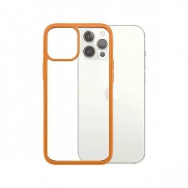 PanzerGlass Dėklas iPhone 12 Pro Max - Permatomas orange 1 PanzerGlass Dėklas iPhone 12 Pro Max - Permatomas orange 1