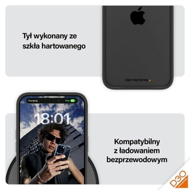 iPhone 15 Pro Max PanzerGlass SkaidrusDėklas dėklas su kariniu sertifikatu – skaidrus juodas 4