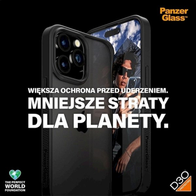 iPhone 15 Pro Max PanzerGlass SkaidrusDėklas dėklas su kariniu sertifikatu – skaidrus juodas 5