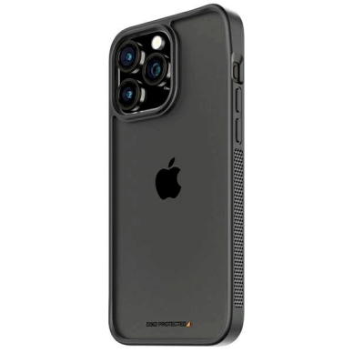 iPhone 15 Pro Max PanzerGlass SkaidrusDėklas dėklas su kariniu sertifikatu – skaidrus juodas