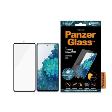 Samsung Galaxy S20 FE PanzerGlass E2E Microfracture antibakterinis apsauginis stiklas – juodas