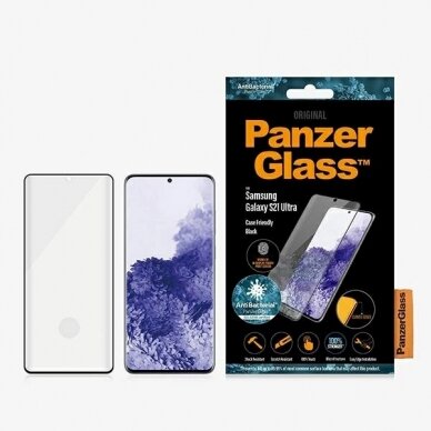 PanzerGlass E2E Microfracture antibacterial Apsauginis stiklas Samsung Galaxy S21 Ultra -Juodas PanzerGlass E2E Microfracture antibacterial Apsauginis stiklas Samsung Galaxy S21 Ultra -Juodas