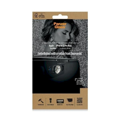 PanzerGlass E2E Microfracture Antibacterial Kameros apsauga Swarovsky Crystal iPhone 13 Pro Max -Juodas 1 PanzerGlass E2E Microfracture Antibacterial Kameros apsauga Swarovsky Crystal iPhone 13 Pro Max -Juodas 1