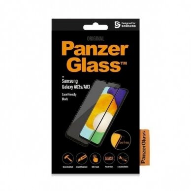 Samsung Galaxy A03 PanzerGlass E2E Regular apsauginis stiklas – juodas 4