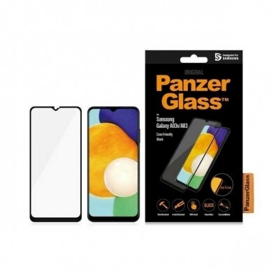 Samsung Galaxy A03 PanzerGlass E2E Regular apsauginis stiklas – juodas