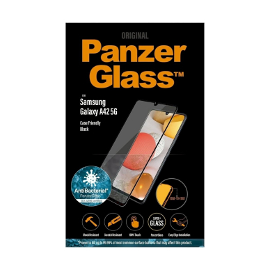 PanzerGlass E2E Super+ antibacterial Apsauginis stiklas Samsung Galaxy A42 5G -Juodas 2 PanzerGlass E2E Super+ antibacterial Apsauginis stiklas Samsung Galaxy A42 5G -Juodas 2