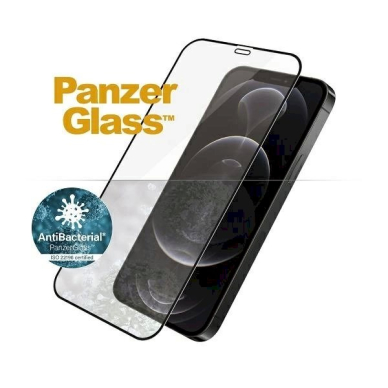 PanzerGlass E2E Super+ Microfracture antibacterial Apsauginis stiklas iPhone 12 / 12 Pro -Juodas 1 PanzerGlass E2E Super+ Microfracture antibacterial Apsauginis stiklas iPhone 12 / 12 Pro -Juodas 1