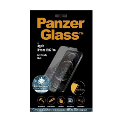 PanzerGlass E2E Super+ Microfracture antibacterial Apsauginis stiklas iPhone 12 / 12 Pro -Juodas 2 PanzerGlass E2E Super+ Microfracture antibacterial Apsauginis stiklas iPhone 12 / 12 Pro -Juodas 2