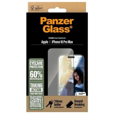 iPhone 16 Pro Max 6.9" PanzerGlass EyeCare Screen Protector Ultra-Wide Fit 2868 3
