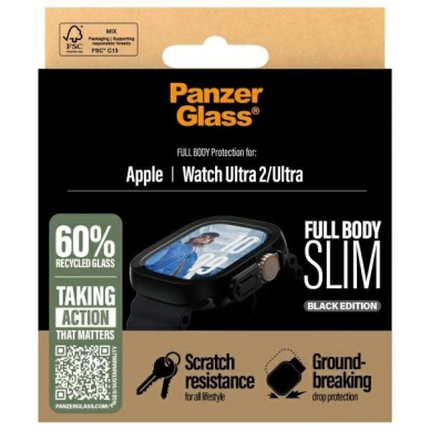 PanzerGlass Full Body Slim Apple Watch Ultra 2 / Ultra 49mm Juodas/Juodas 3718 3 PanzerGlass Full Body Slim Apple Watch Ultra 2 / Ultra 49mm Juodas/Juodas 3718 3