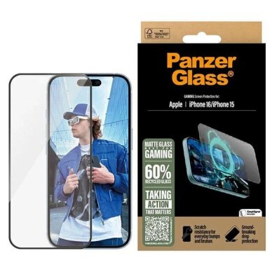 iPhone 16 6.1" PanzerGlass Gaming Screen Protector Ultra-Wide Fit 2857