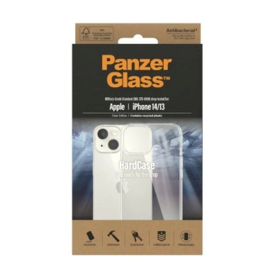 iPhone 14 / 15 / 13 PanzerGlass HardCase antibakterinis dėklas su kariniu sertifikatu – skaidrus 2