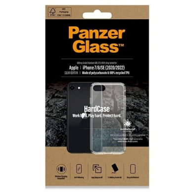 iPhone SE 2022 / SE 2020 / 7 / 8 PanzerGlass HardCase antibakterinis dėklas su kariniu sertifikatu – skaidrus 6