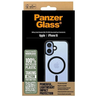 iPhone 16 – PanzerGlass HardCase dėklas 6.1" - Juodas/Juodas MagSafe 1301 3