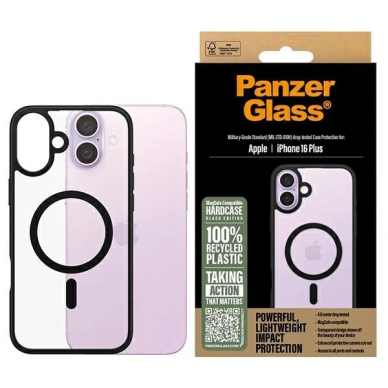 iPhone 16 Plus – PanzerGlass HardCase dėklas 6.7" - Juodas/Juodas MagSafe 1303