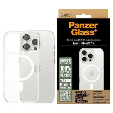 iPhone 16 Pro – PanzerGlass HardCase dėklas 6.3" - Baltas MagSafe 1292
