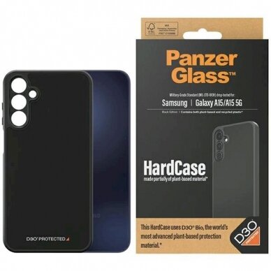 PanzerGlass Apsauginis dėklas D3O® Bio Military Grade Certification Samsung Galaxy A15 / A15 5G - Permatomas Juodas PanzerGlass Apsauginis dėklas D3O® Bio Military Grade Certification Samsung Galaxy A15 / A15 5G - Permatomas Juodas