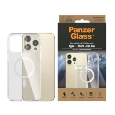 PanzerGlass Apsauginis dėklas MagSafe Antibacterial Military Grade Certified Dėklas iPhone 14 Pro Max - Permatomas PanzerGlass Apsauginis dėklas MagSafe Antibacterial Military Grade Certified Dėklas iPhone 14 Pro Max - Permatomas