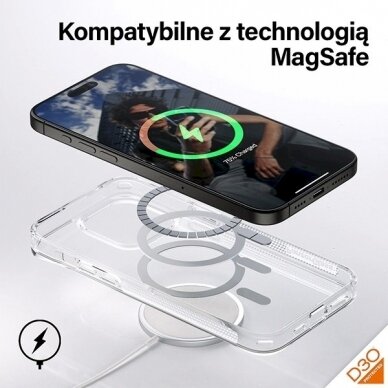 PanzerGlass Apsauginis dėklas MagSafeD3O Military Grade Certified iPhone 15 Pro Max - Permatomas 3 PanzerGlass Apsauginis dėklas MagSafeD3O Military Grade Certified iPhone 15 Pro Max - Permatomas 3