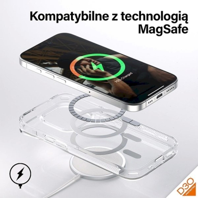 iPhone 15 Pro PanzerGlass HardCase su MagSafe ir D3O kariniu sertifikatu – skaidrus 3