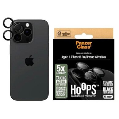 iPhone 16 Pro / 16 Pro Max PanzerGlass Hoops Ceramic Lens Protector 1282 iPhone 16 Pro / 16 Pro Max PanzerGlass Hoops Ceramic Lens Protector 1282
