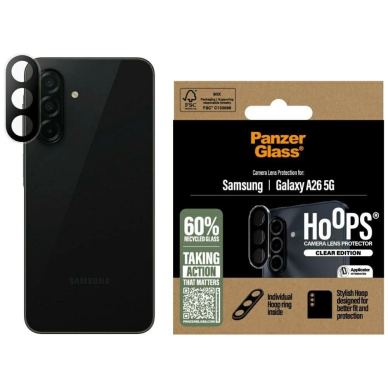 PanzerGlass Hoops kameros apsauga – grūdintas stiklas skirtas Samsung Galaxy A26 5G – skaidrus