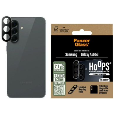 PanzerGlass Hoops kameros apsauga – grūdintas stiklas skirtas Samsung Galaxy A56 5G – skaidrus PanzerGlass Hoops kameros apsauga – grūdintas stiklas skirtas Samsung Galaxy A56 5G – skaidrus