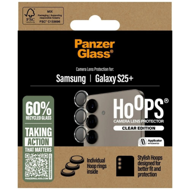 PanzerGlass Hoops Lens Protector  Apsauginis stiklas Samsung Galaxy S25+ Clear 3 PanzerGlass Hoops Lens Protector  Apsauginis stiklas Samsung Galaxy S25+ Clear 3