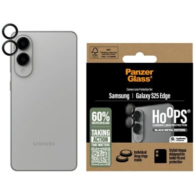 Samsung Galaxy S25 Edge PanzerGlass Hoops kameros apsauga – juoda