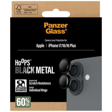 iPhone 16 / 16 Plus / 17 PanzerGlass Hoops kameros apsauga 4 iPhone 16 / 16 Plus / 17 PanzerGlass Hoops kameros apsauga 4
