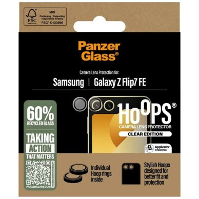 Samsung Galaxy Z Flip7 FE PanzerGlass Hoops kameros apsauga 3 Samsung Galaxy Z Flip7 FE PanzerGlass Hoops kameros apsauga 3