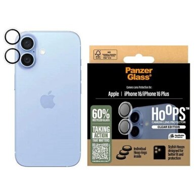 iPhone 16 / 16 Plus PanzerGlass Hoops skaidri kameros apsauga