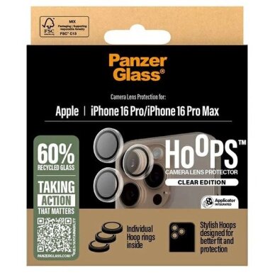 iPhone 16 Pro / 16 Pro Max PanzerGlass Hoops skaidri kameros apsauga 3