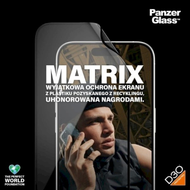 PanzerGlass Matrix Ultra-Wide-Fit Hibridinis stiklas iPhone 15 Propositioner 2 PanzerGlass Matrix Ultra-Wide-Fit Hibridinis stiklas iPhone 15 Propositioner 2