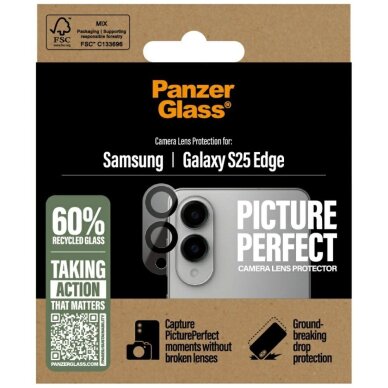 Samsung Galaxy S25 Edge PanzerGlass PicturePerfect grūdintas kameros stiklas – skaidrus 3