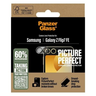 Samsung Galaxy Z Flip 7 FE PanzerGlass PicturePerfect kameros apsauginis stiklas 3 Samsung Galaxy Z Flip 7 FE PanzerGlass PicturePerfect kameros apsauginis stiklas 3