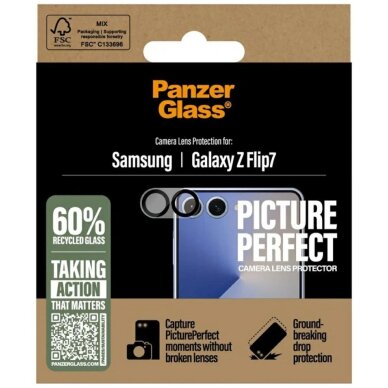 Samsung Galaxy Z Flip 7 PanzerGlass PicturePerfect grūdintas kameros stiklas 3 Samsung Galaxy Z Flip 7 PanzerGlass PicturePerfect grūdintas kameros stiklas 3