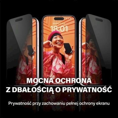 PanzerGlass Privacy Bundle 3in1 Permatomas dėklas + Privacy Apsauginis stiklas + Kameros apsauga iPhone 15 Pro Max 9 PanzerGlass Privacy Bundle 3in1 Permatomas dėklas + Privacy Apsauginis stiklas + Kameros apsauga iPhone 15 Pro Max 9