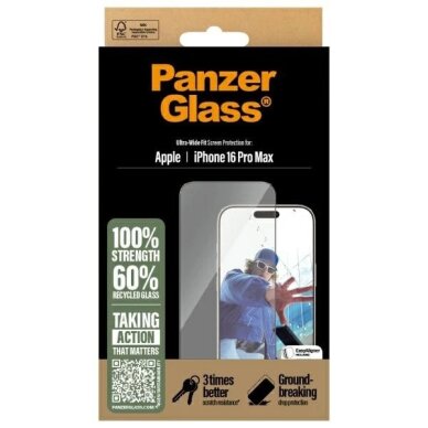 iPhone 16 Pro Max 6.9" PanzerGlass Screen Protector Ultra-Wide Fit 2864 3