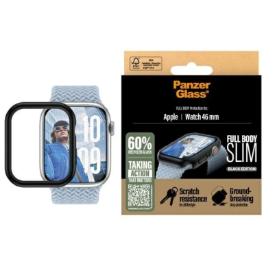 PanzerGlass Snappie Full Body Apple Watch 10 46mm Juodas/Juodas 3717 PanzerGlass Snappie Full Body Apple Watch 10 46mm Juodas/Juodas 3717