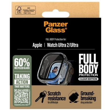 PanzerGlass Snappie Full Body Apsauginis stiklas Apple Watch Ultra 2 - Skaidrus 3 PanzerGlass Snappie Full Body Apsauginis stiklas Apple Watch Ultra 2 - Skaidrus 3