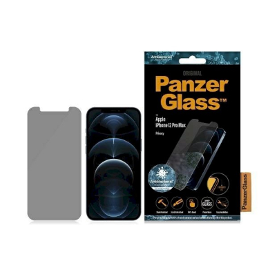 iPhone 12 Pro Max PanzerGlass Standard Super+ antibakterinis privacy apsauginis stiklas