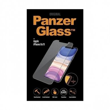 PanzerGlass Standard Super+ apsauginis stiklas iPhone XR / 11 2 PanzerGlass Standard Super+ apsauginis stiklas iPhone XR / 11 2