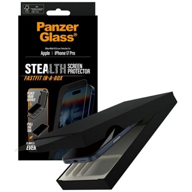 iPhone 17 Pro PanzerGlass Stealth Ultra-Wide Fit Fastfit grūdintas stiklas 3