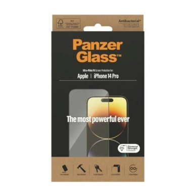 PanzerGlass Ultra-Wide Fit antibacterial Apsauginis stiklas iPhone 14 Pro 5 PanzerGlass Ultra-Wide Fit antibacterial Apsauginis stiklas iPhone 14 Pro 5