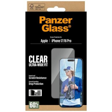 iPhone 17 / 16 Pro PanzerGlass Ultra-Wide Fit EasyAligner grūdintas stiklas 4 iPhone 17 / 16 Pro PanzerGlass Ultra-Wide Fit EasyAligner grūdintas stiklas 4