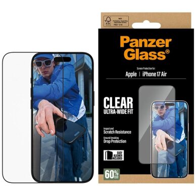 iPhone Air PanzerGlass Ultra-Wide Fit EasyAligner grūdintas stiklas iPhone Air PanzerGlass Ultra-Wide Fit EasyAligner grūdintas stiklas